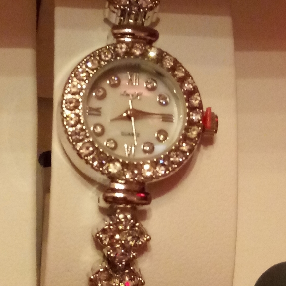 Lucy K Designer Crystal Encrusted Time Piece